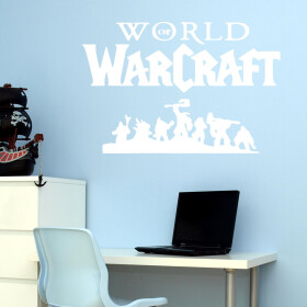 Samolepka World of Warcraft Barva: bílá, Velikost: 40 x 26 cm