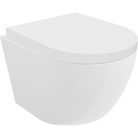 MEXEN/S - Lena Závěsná WC mísa Rimless Tornado včetně sedátka s slow, duroplast, bílá lesk 30220200T