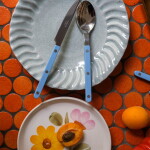 SABRE PARIS 4-dílná sada příborů Bistrot Brillant – Pastel blue, modrá barva, kov, plast
