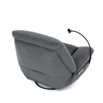 Polohovací křeslo, elektrické zabudované ovládání, šedá, látka, TV-7081 GREY2