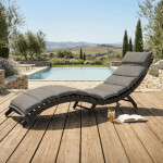 Zahradní lehátko 54x192x68cm, hliník, šedá, AZL-L1301 GREY