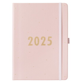 Busy B Týdenní diář Perfect Planner Pink Faux 2025, růžová barva, papír