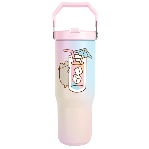 Pusheen cestovní hrnek s uchem (Tropical) - Pyramid