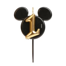 Dortisimo Dekora svíčka Mickey černo-zlatá číslo 1