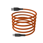 Hammer Magnetický kabel USB-C oranžový / Kabel / USB-A (M) - USB-C (M) / 65W / 1 m / nylonové opletení (AKC001411)
