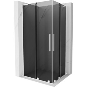 MEXEN/S - Velar L Duo sprchový kout, posuvné dveře 90 x 80, grafit, bílá 871-090-080-02-43-20