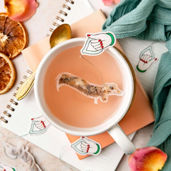 TEA HERITAGE Černý čaj English Breakfast Sausage Dog – 5 ks, multi barva, papír, textil