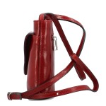 Luxusní dámská kožená crossbody kabelka Sweara, červená