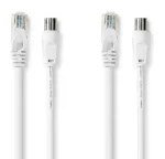 Nedis Kombinovaný kabel koax a CAT6 bílá / Kombinovaný kabel / RG58 / 75 Ohm / 3 m / dvojité stínění / box (CSGB4500WT30)