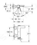 GROHE - Plus Vanová baterie, supersteel 33553DC3