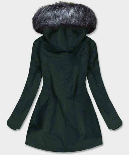 Zeleno-šedá voděodolná dámská bunda parka (m-923) odstíny zelené XXL (44)