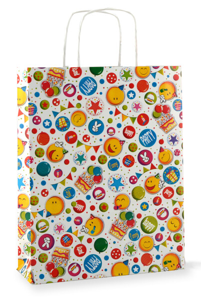 Dárková taška smajlík 24 cm x 10 x 31 cm Dárková taška smajlík 24 cm x 10 x 31 cm