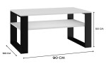 Konferenční stolek Elen 2 bílá/černá