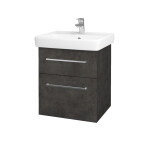 Dřevojas - Umyvadlová skříňka Q MAX SZZ2 55 - D16 Beton tmavý / Úchytka T04 / D16 Beton tmavý 197988E
