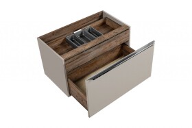 COMAD - Skříňka pod umyvadlo 80cm 2 zásuvky SANTA FE TAUPE 5907611652558