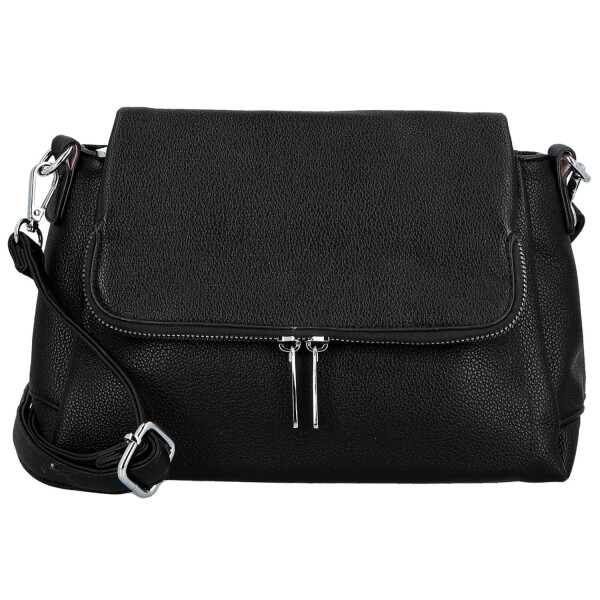 Stylová dámská koženková crossbody kabelka Kornelia, černá