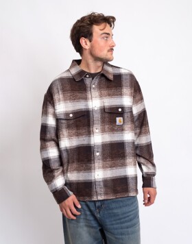 Carhartt WIP L/S Esterson Shirt Esterson Check, Tobacco S