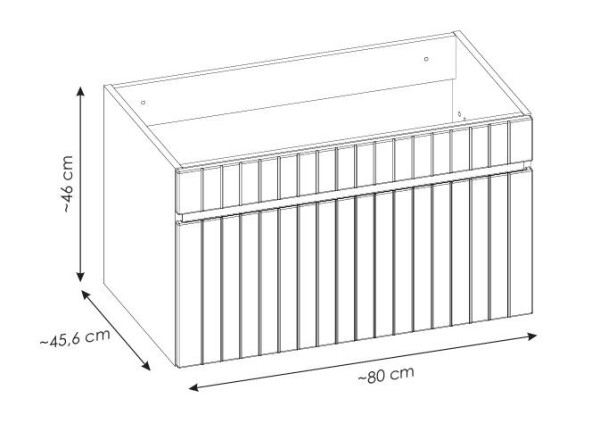 COMAD - Skříňka pod umyvadlo 80cm 1 zásuvka ICONIC CASHMERE 5907611656297