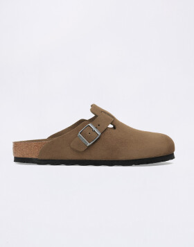 Birkenstock Boston Soft Footbed Suede Leather Dark Tea Tonal FB 38