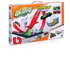 Bburago GoGEARS EXTREME Loop set - Hyper6 Loop and Launch dráha se dvěma autíčky