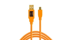 Tether Tools TetherPro oranžová / Kabel / USB 2.0 A - Mini USB B / 5pin / 4,6 m (CU5451)