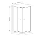 AQUALINE - AGGA čtvercová sprchová zástěna 900x900, čiré sklo HLF909Y