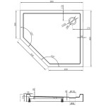 MEXEN - Flow+ pětiboká sprchová vanička pravá 90 x 80, bílá lesk 46P108090RH