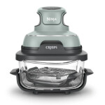 Ninja FN101EUSG Crispi, přenosná horkovzdušná fritéza, 4v1,zelená,příkon 1700 W, skleněné nádoby 1,4 l a 3,8 l, bez PFAS