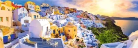 Trefl - Puzzle - Panoramatické puzzle Západ slunce na Santorini, Řecko