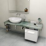 SAPHO - AVICE deska pod umyvadlo 130x50cm, tl.5cm, aquamarine AV136