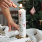 Bella Rose Adventní svíčka Jmelí, bílá barva, vosk