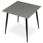 Jídelní stůl 80x80cm, keramika, mramor, HT-398M GREY