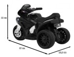 Mamido Dětská elektrická motorka BMW S1000RR tříkolka černá