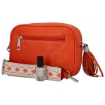 Trendy dámská koženková crossbody Rebeca, oranžová