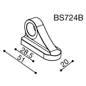 Montážní adaptér Bs724B pro zpětná zrcátka Rizoma do kapotáže - pro motocykly Triumph a Yamaha, černý - Černá