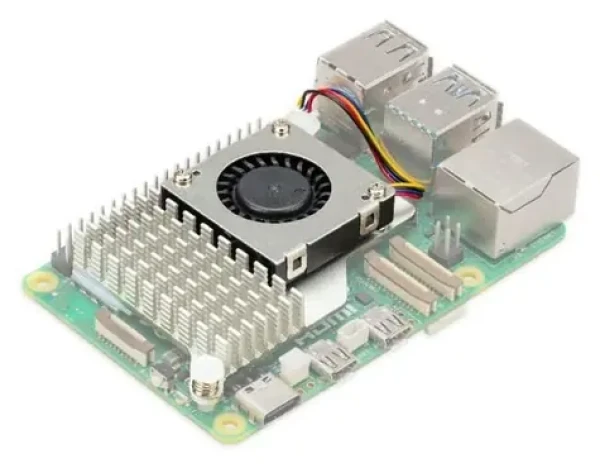 Raspberry Pi SC1148 černo-šedá / Aktivní ventilátor / Raspberry Pi 5 (RPI5-ACOOL)