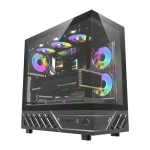 DarkFlash DS950 černá / Skříň / ATX / 6x ventilátor 120mm / USB-C 3.2 Gen 2 / 270° panel / bez zdroje (DS950 BLK +6F)