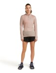 ICEBREAKER Wmns Mer 200 Realfleece Descender LS Half Z, Pink Quartz (vzorek) velikost: S