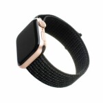 FIXED Nylon Strap Nylonový řemínek pro Apple Watch 40mm Watch 38mm reflexně černá (FIXNST-436-REBK)