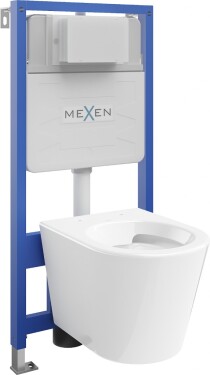 MEXEN/S - WC předstěnová instalační sada Fenix Slim s mísou WC Rico, bílá 6103372XX00