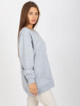 Šedá basic mikina bez oversize kapuce