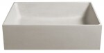 SAPHO - FORMIGO betonové umyvadlo na desku, včetně výpusti, 47,5x36,5cm, písková FG013