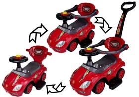 Mamido Dětské odrážedlo 3v1 Mega Car červené