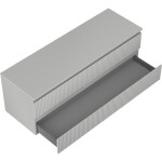 MEXEN/S - Rivel koupelnová skříňka pod umyvadlo 140 cm s deskou, 2 zásuvky, reliéf , šedá mat 91A20-14047-2-BFFC62