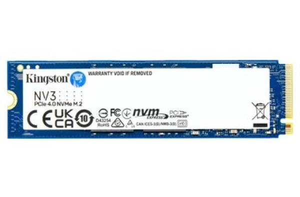 Kingston NV3 SSD 4 TB / M.2 2280 / PCIe 4.0 / NVMe / R:6000MBps / W:5000MBps / MTBF: 2m / 3y (SNV3S/4000G)