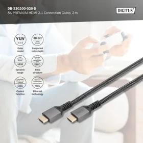Digitus / HDMI kabel propojovací / Ultra High Speed / 8K / 2 m (DB-330200-020-S)