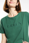 Monnari Trička Dámské tričko ozdobnou vazbou Bottle Green