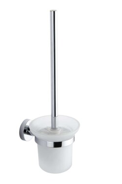 Kielle - Oudee WC štětka nástěnná s držákem, matné sklo/chrom 40502030
