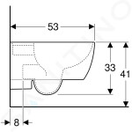 GEBERIT - iCon Závěsné WC, 355x530 mm, s KeraTect, bílá 204000600