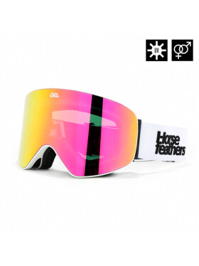 Horsefeathers EDMOND white/mirror pink pánské brýle na snowboard